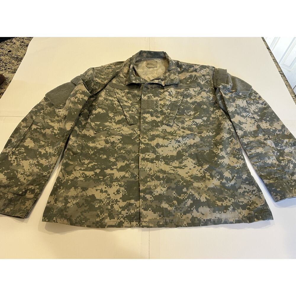 Army Jacket Mens Size Med LongDigital Camo Combat Coat Military Uniform *Read